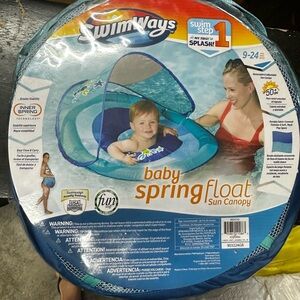 Baby Spring Float with Sun Canopy - Blue